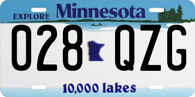 MN license plate 028QZG