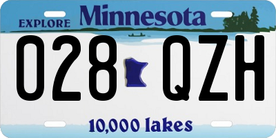 MN license plate 028QZH