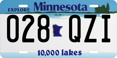 MN license plate 028QZI