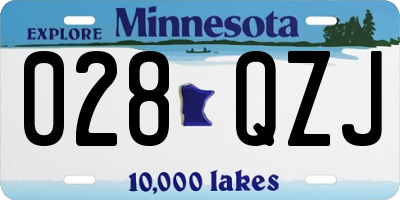 MN license plate 028QZJ