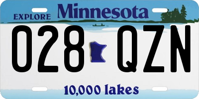 MN license plate 028QZN