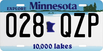 MN license plate 028QZP