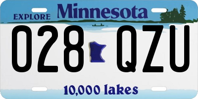MN license plate 028QZU