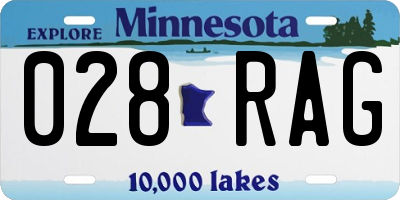 MN license plate 028RAG