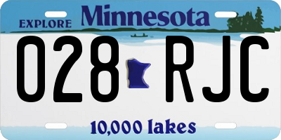 MN license plate 028RJC