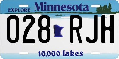 MN license plate 028RJH