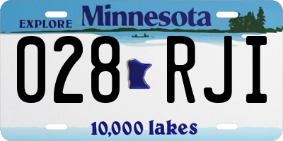 MN license plate 028RJI