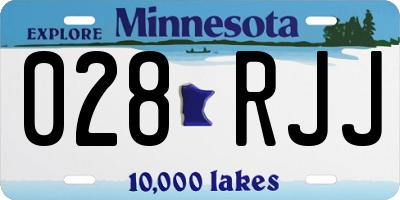 MN license plate 028RJJ