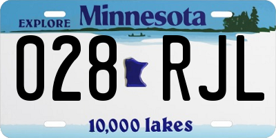 MN license plate 028RJL
