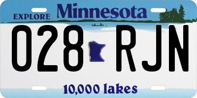 MN license plate 028RJN