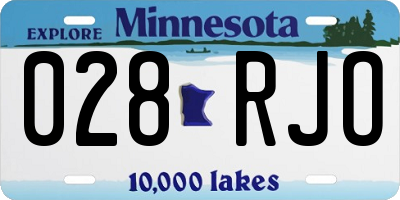 MN license plate 028RJO