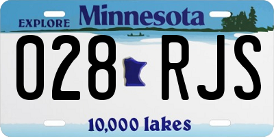 MN license plate 028RJS