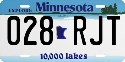 MN license plate 028RJT