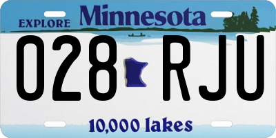MN license plate 028RJU