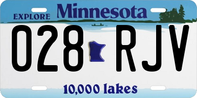 MN license plate 028RJV