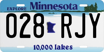 MN license plate 028RJY