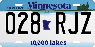 MN license plate 028RJZ