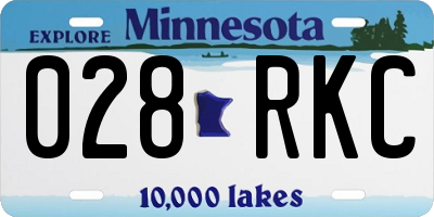 MN license plate 028RKC