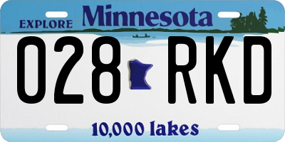MN license plate 028RKD
