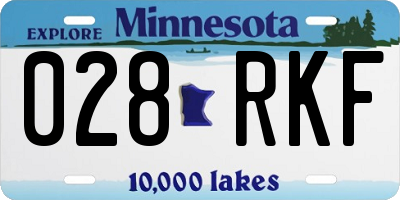 MN license plate 028RKF
