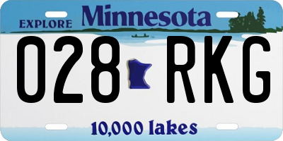 MN license plate 028RKG