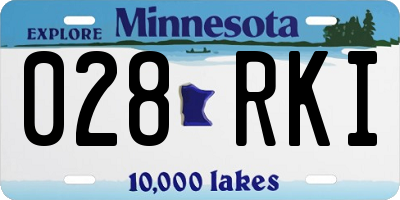 MN license plate 028RKI