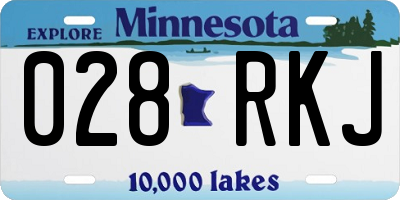MN license plate 028RKJ