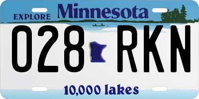 MN license plate 028RKN