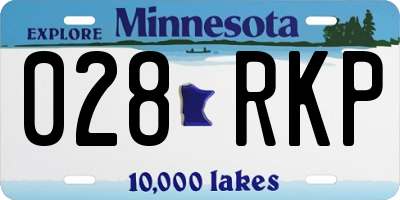 MN license plate 028RKP