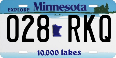 MN license plate 028RKQ