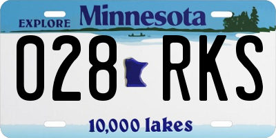 MN license plate 028RKS