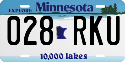 MN license plate 028RKU