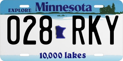 MN license plate 028RKY
