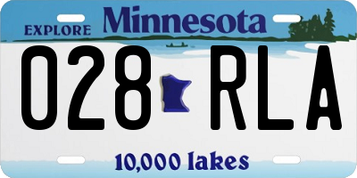 MN license plate 028RLA