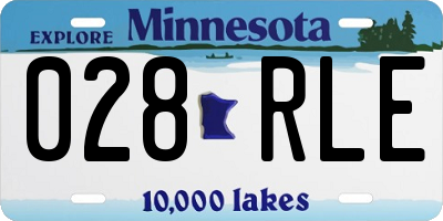 MN license plate 028RLE