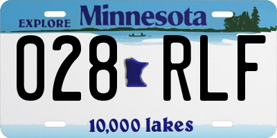 MN license plate 028RLF