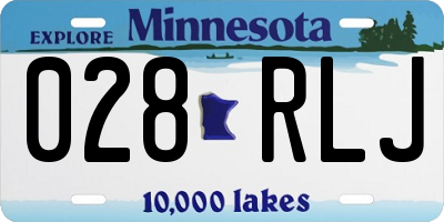 MN license plate 028RLJ