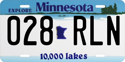 MN license plate 028RLN