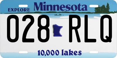 MN license plate 028RLQ