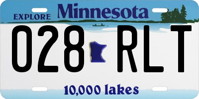 MN license plate 028RLT