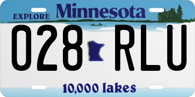MN license plate 028RLU