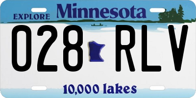 MN license plate 028RLV