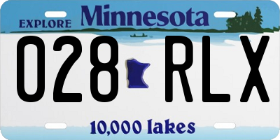 MN license plate 028RLX