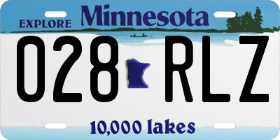 MN license plate 028RLZ