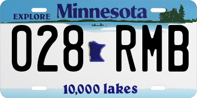 MN license plate 028RMB