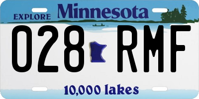 MN license plate 028RMF