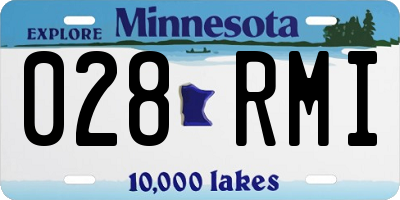 MN license plate 028RMI