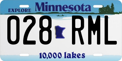 MN license plate 028RML