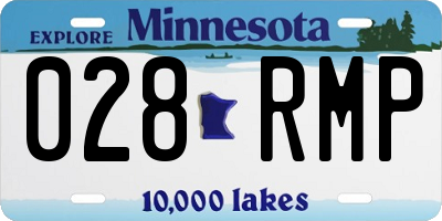 MN license plate 028RMP