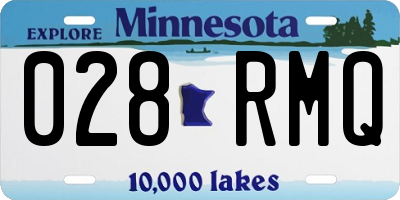 MN license plate 028RMQ